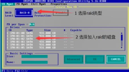 Raid 0、Raid 1、Raid 5、Raid 10、热备盘配置步骤详解